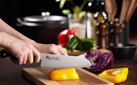 村斗SHARP 2本セット（三徳・牛刀） 万能包丁 食洗機対応 キッチン用品 調理器具 新生活 燕三条製 [下村工業] 【016S065】