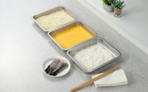 ステンレスバット3枚・蓋2枚・アミ1枚 6点セット キッチン用品 キッチングッズ ステンレス製 燕三条製 新生活 一人暮らし【020S073】