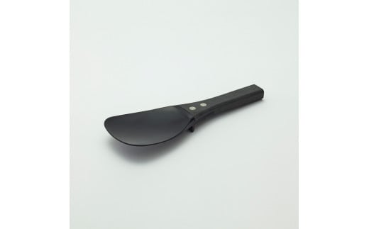 “いつまでも”くっつかない しゃもじ(黒/黒) キッチン用品 新生活 一人暮らし 燕三条製 [プリンス工業] 【025S021】