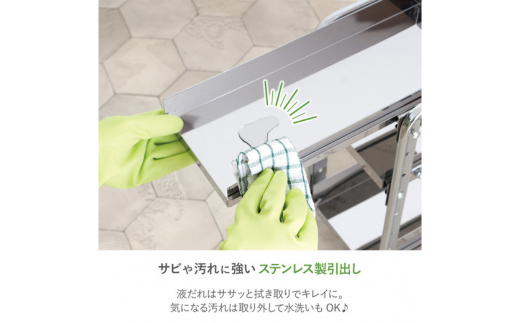 シンク下収納 スライドラック 棚2段 幅20cm キッチンラック キッチン収納 台所収納 キッチン用品 収納用品 [川口工器] 【025S048】