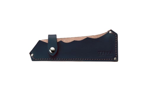 [TEPPA] 焚火鉈 粟 インディゴ 専用革ケース付 キャンプ用品 アウトドア用品 【031S007】