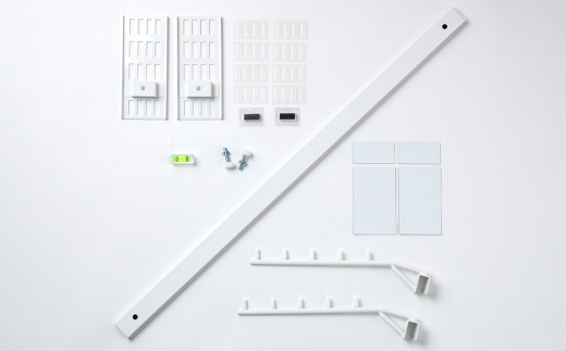 石膏ボード用固定金具 Miseluハンガー 75白・フック２本、MG付 壁美人 壁掛けホルダー ホッチキス 簡単 おしゃれ 一時置き 玄関 【037S036】