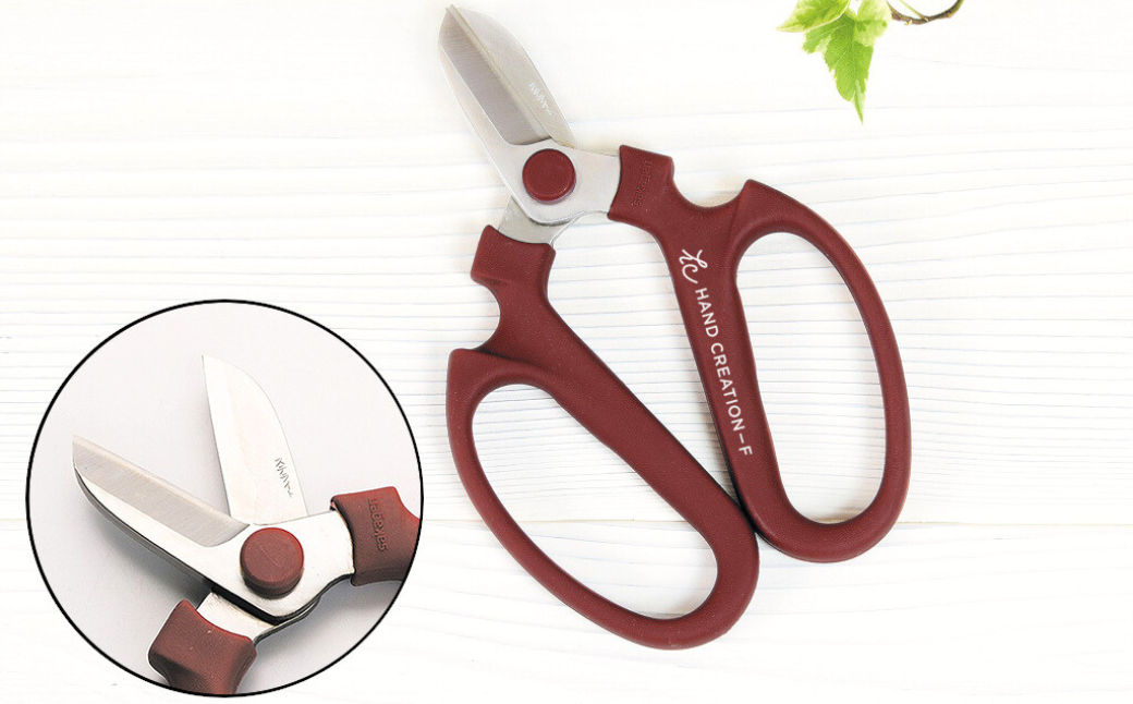 ハンドクリエーションコバルト合金(花鋏) 花ハサミ 園芸ハサミ 生花用 刃先が錆びないコバルト合金 ステンレス 園芸用品 ガーデニング用品 [坂源] 【052S002】