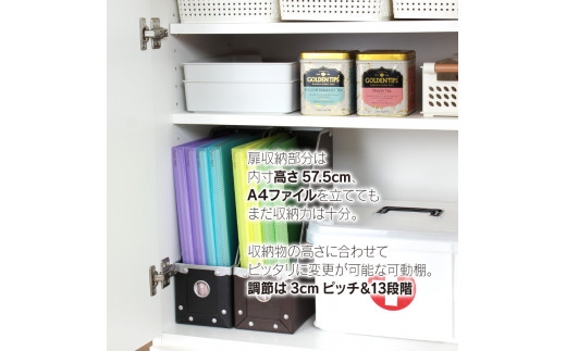 リビングキャビネット 幅60 ホワイト 完成品 サイドボード 収納 棚 リビング収納 インテリア おしゃれ 可動棚 [川口工器]【090S003】