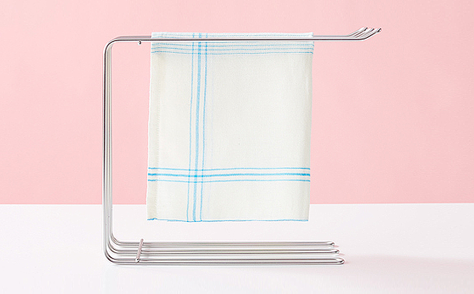 おしゃれなステンレス製キッチン用品 キッチンハンガー シルバー[ハナウタ]【010P005】