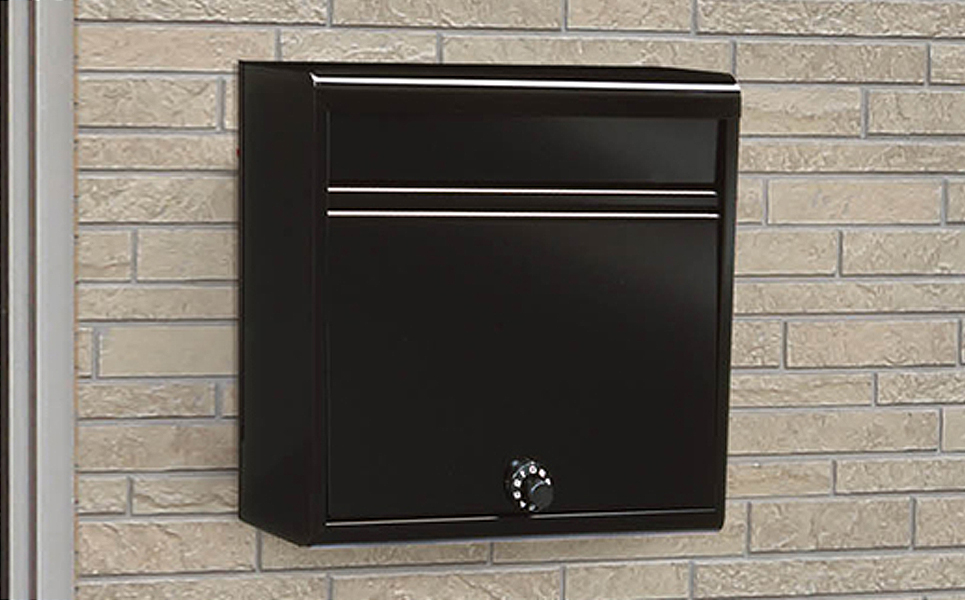 [グリーンライフ] 鍵付郵便ポスト（郵便受け） マットブラック【016P049】