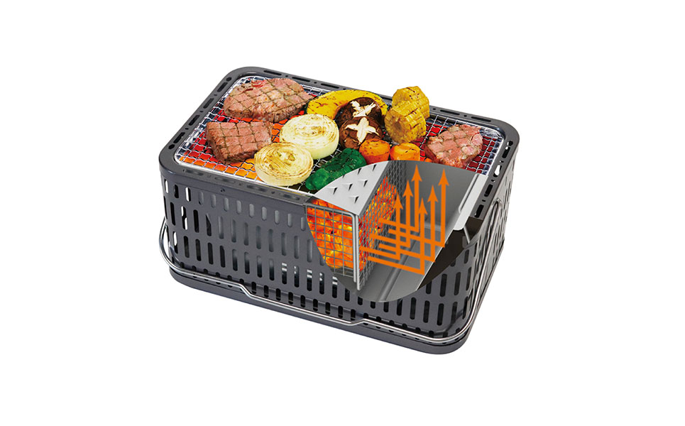 熱くなりにくい 少煙シチリン バーベキュー＆アウトドアに [グリーンライフ]【016P057】