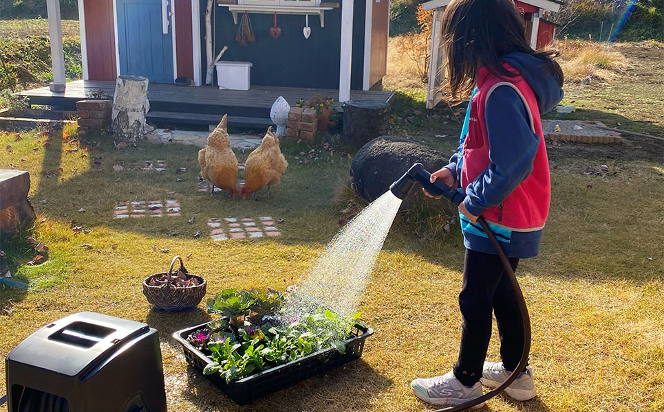 フルカバーホースリール ブラウン 30m [グリーンライフ]【018P074】