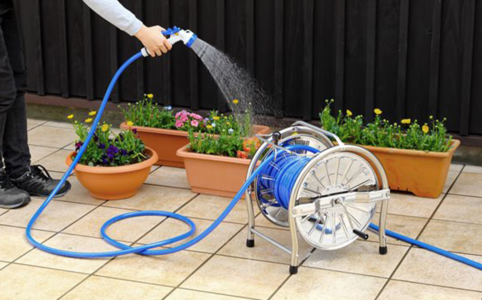 [グリーンライフ] ステンレスホースリール 25ｍ【028P002】