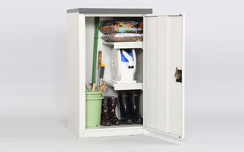 [グリーンライフ] 倉庫や物置として便利 扉式収納庫 102【039P007】