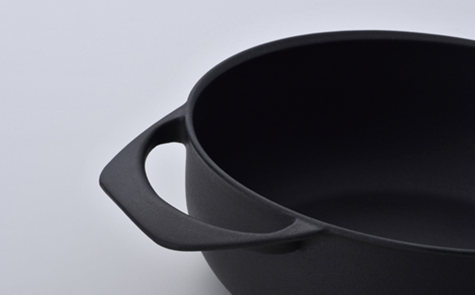 [UNILLOY（ユニロイ）] 浅型キャセロール（ホーロー鍋） 24cm くろがね【075P008】