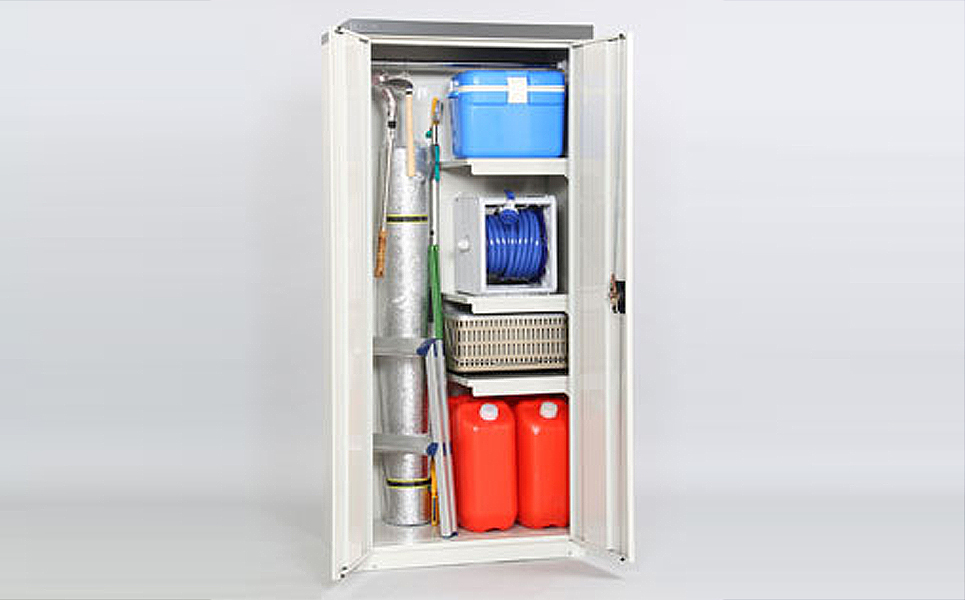 [グリーンライフ] 倉庫や物置として便利 両扉式収納庫 162【078P003】