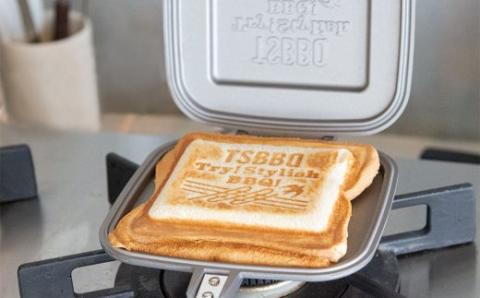 ホットサンドメーカー シルバー  炭火・ガス火・ラジエントOK！ 燕三条製 キャンプ用品 アウトドア用品 [TSBBQ]【017P033】