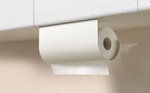 片手でカット 吊り下げキッチンペーパーハンガー ホワイト キッチンペーパーホルダー [UCHIFIT] 【010P136】