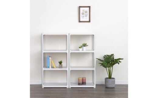 収納ラック カタスタナ 3段 ライトグレー katasuタナ 組立式 シボタイプ ラック 棚 シェルフ おしゃれ SANAKA インテリア スリム 収納 洗面所 脱衣所 収納棚 新生活 一人暮らし 【010S063】