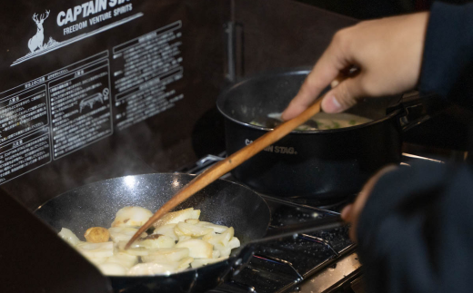 ファイバーライン スキレット 22cm ロング フライパン CAPTAIN STAG キャプテンスタッグ キッチン用品 アウトドア用品 キャンプ用品 10000円以下 1万円以下 【010S552】