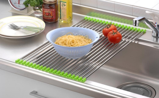 スノコロロ グリーン キッチン用品 燕三条製 ステンレス製 [株式会社オビタス] 【011S114】