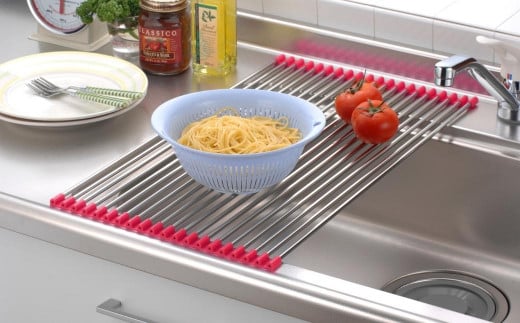 スノコロロ ダークピンク キッチン用品 燕三条製 ステンレス製 [株式会社オビタス] 【011S115】