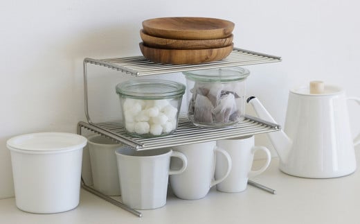 [家事問屋] スペースラック26 食器収納 食器棚収納 キッチン収納 スペース活用 キッチン用品 燕三条製 下村企販 新生活 新生活【011S186】