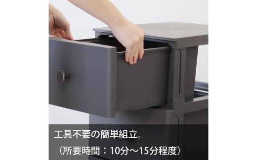 収納チェスト ルームス コンベッソ 344 4段 ダークグレー 収納棚 キャビネット 収納ボックス 衣類収納 衣装ケース 引出し収納 ルームチェスト 新生活 一人暮らし 【012S013】