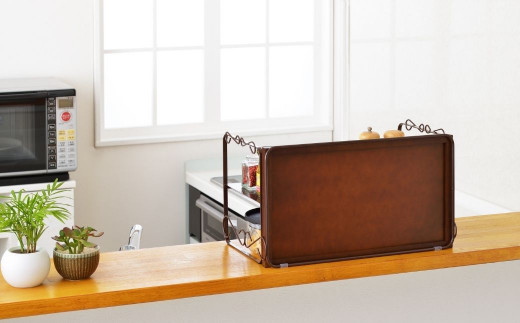 2WAYおぼん目隠しラック キッチン用品 キッチン収納 お盆 新生活 一人暮らし 【012S046】