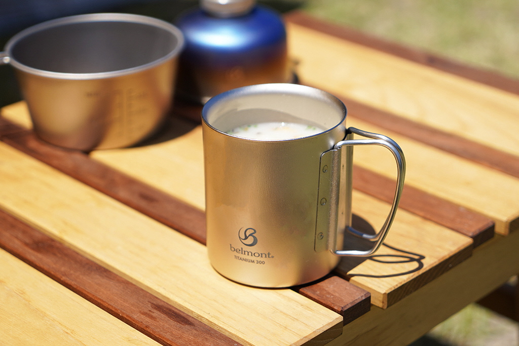 [ベルモント] チタンダブルマグ300 二重構造 保温性抜群 キャンプ用品 アウトドア用品 防災 防災グッズ 防災用品 【013S073】