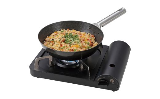 ファイバーライン 本格炒め鍋24cm・中華お玉セット フライパン CAPTAIN STAG キャプテンスタッグ キッチン用品 アウトドア用品 キャンプ用品 【013S122】