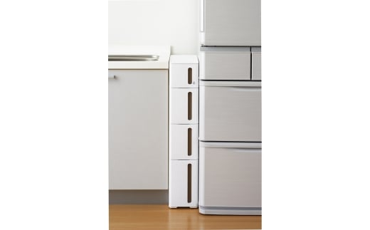 隙間収納 ストランティ ドロアーA ホワイト 隙間収納 収納棚 すき間収納 収納ボックス サニタリー スリムラック 洗面所 スリム収納 新生活 一人暮らし 【014S013】