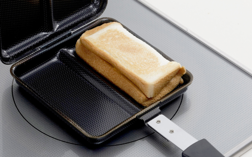 IH対応 ホットサンドパン ダブル キッチン用品 フライパン ホットサンド 燕三条製 新生活 一人暮らし 【015S102】