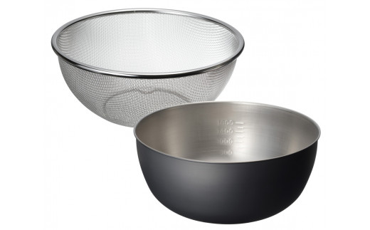 [燕三条おかって印] ステンレスざる・ボウルセット21cm キッチン用品 燕三条製 新生活 一人暮らし 【015S107】