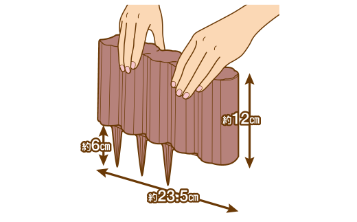 ガーデンフェンスセット ダークブラウン 40個 ガーデニング 花壇 簡単設置 軽量 軽い おしゃれ 燕三条製 [株式会社オビタス]【025S055】