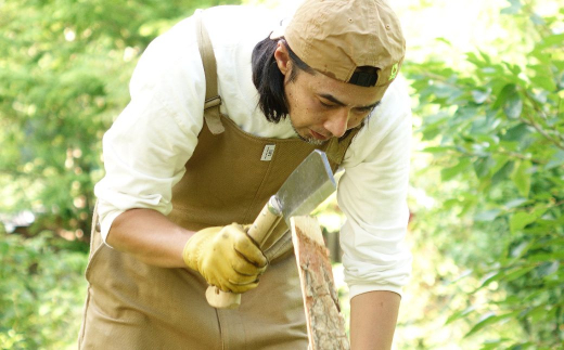 [TEPPA] 薪割鉈 守門 レッド 専用革ケース付 キャンプ用品 アウトドア用品 【033S013】