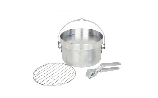 [ベルモント]ステンレスダッチオーブン 8インチ ステンレス製 直火・IH対応 キャンプ用品 アウトドア用品 調理器具【040S006】