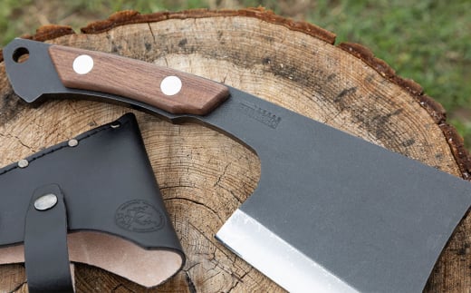 [BABACHO] 薪割りに 多喜火斧 （手斧） 革ケース付き キャンプ用品 アウトドア用品 登山 【044P005】