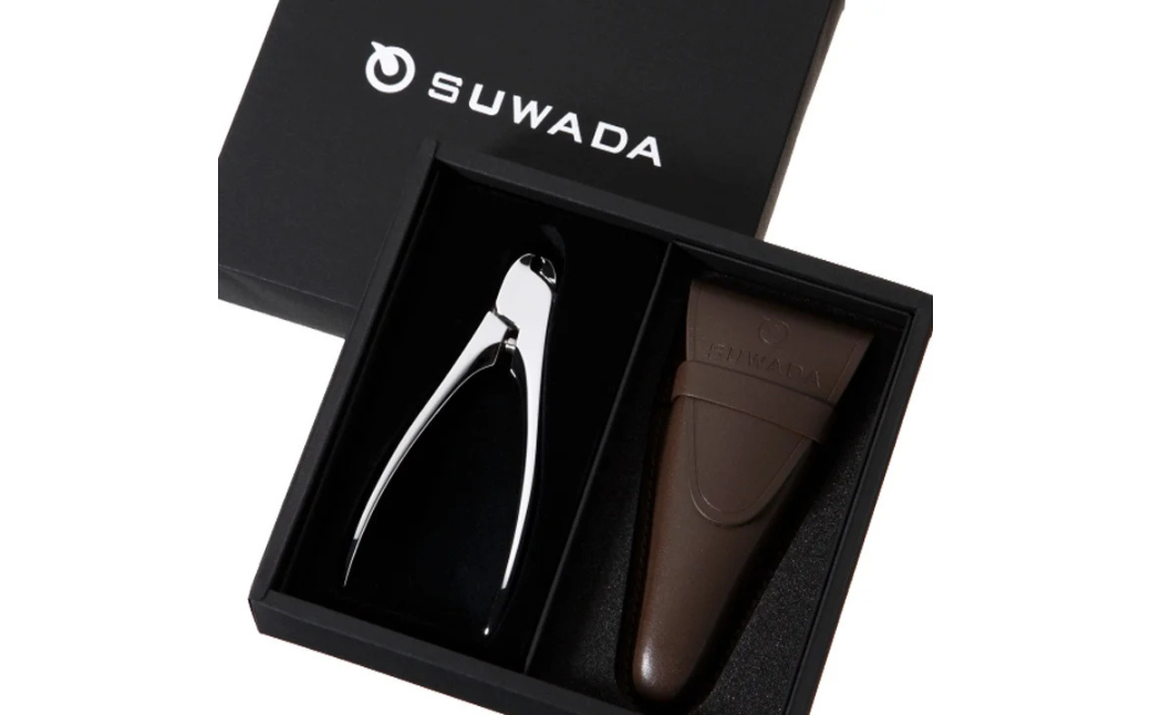 [数量限定] SUWADA つめ切りミラーL＆革ケースセット スワダ 爪切り ネイルケア ニッパー型 ミラー仕上げ 高級 ギフト 燕三条製 諏訪田製作所【100S008】