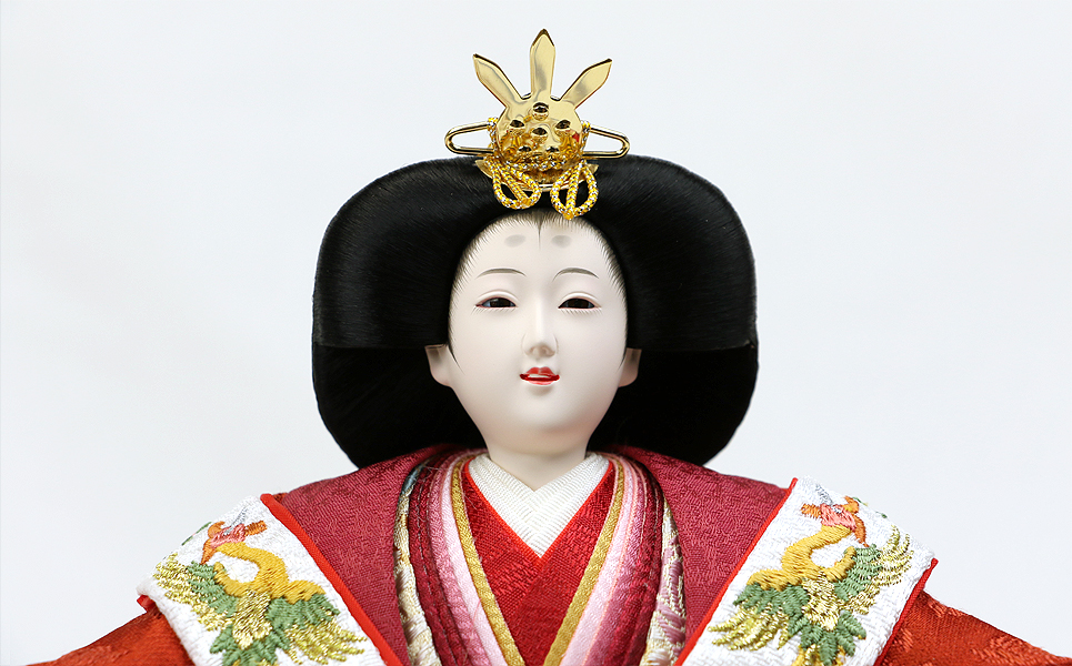 [隆和堂] 伝統工芸士作 お雛様 雛人形（ひな人形） 和紙 山に桜【374P001】