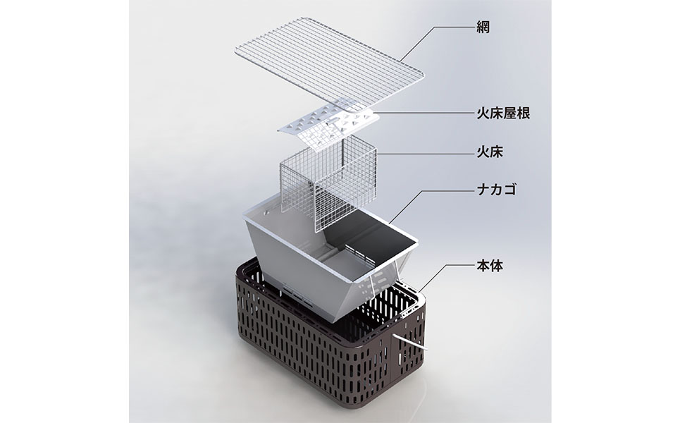 熱くなりにくい 少煙シチリン バーベキュー＆アウトドアに [グリーンライフ]【016P057】