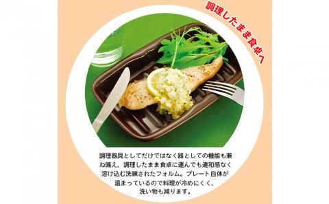 蓋付き電子レンジ調理プレート マイクロウェーブヒート プレート (クリア)2枚セット 時短調理 キッチン用品【013P048】