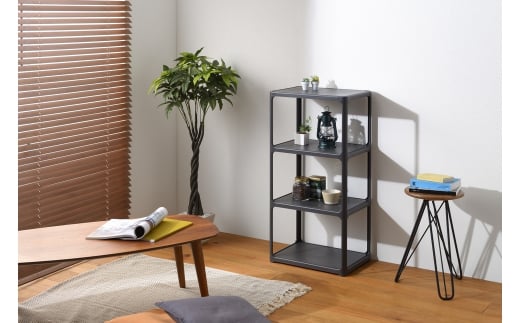 収納ラック カタスタナ 3段 ダークグレー katasuタナ 組立式 シボタイプ ラック 棚 シェルフ おしゃれ SANAKA インテリア スリム 収納 洗面所 脱衣所 収納棚 新生活 一人暮らし 【010S064】