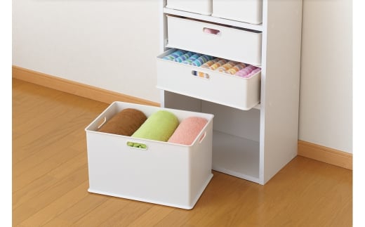 収納ボックス インボックス Ｍ ホワイト 3個セット 取っ手付 収納ボックス 衣類 収納ケース カラーボックス おもちゃ収納 押し入れ収納 新生活 一人暮らし 10000円以下 1万円以下 【010S069】