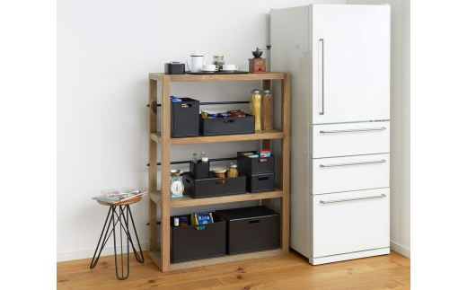 収納ボックス インボックス Ｍ ブラック 3個セット 取っ手付 収納ボックス 衣類 収納ケース カラーボックス おもちゃ収納 押し入れ収納 新生活 一人暮らし 10000円以下 1万円以下 【010S070】