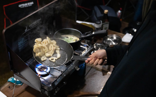 ファイバーライン スキレット 22cm ロング フライパン CAPTAIN STAG キャプテンスタッグ キッチン用品 アウトドア用品 キャンプ用品 10000円以下 1万円以下 【010S552】