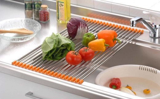 スノコロロ オレンジ キッチン用品 燕三条製 ステンレス製 [株式会社オビタス] 【011S113】