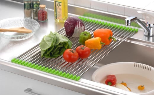 スノコロロ グリーン キッチン用品 燕三条製 ステンレス製 [株式会社オビタス] 【011S114】