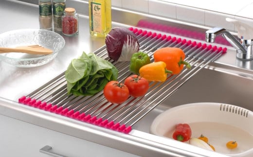 スノコロロ ダークピンク キッチン用品 燕三条製 ステンレス製 [株式会社オビタス] 【011S115】