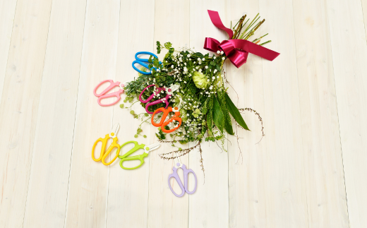 生花はさみ ハンドクリエーションF170黒刃 ライムグリーン 花ハサミ 園芸ハサミ 生花用 園芸用品 ガーデニング用品 [坂源] 【011S130】