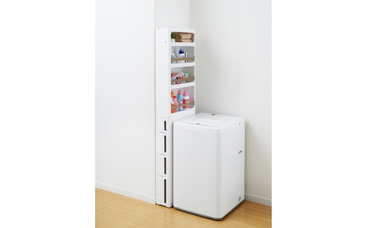 隙間収納 ストランティ ドロアーA ホワイト 隙間収納 収納棚 すき間収納 収納ボックス サニタリー スリムラック 洗面所 スリム収納 新生活 一人暮らし 【014S013】
