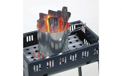 [CAPTAIN STAG] 大型火消しつぼ 火起し器付き キャプテンスタッグ アウトドア用品 キャンプ用品 登山用品 燕三条製【015P071】