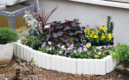 ガーデンフェンスセット アイボリー 40個 ガーデニング 花壇 簡単設置 軽量 軽い おしゃれ 燕三条製 [株式会社オビタス]【025S054】