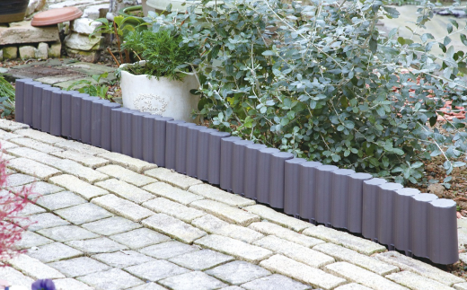 ガーデンフェンスセット ダークブラウン 40個 ガーデニング 花壇 簡単設置 軽量 軽い おしゃれ 燕三条製 [株式会社オビタス]【025S055】